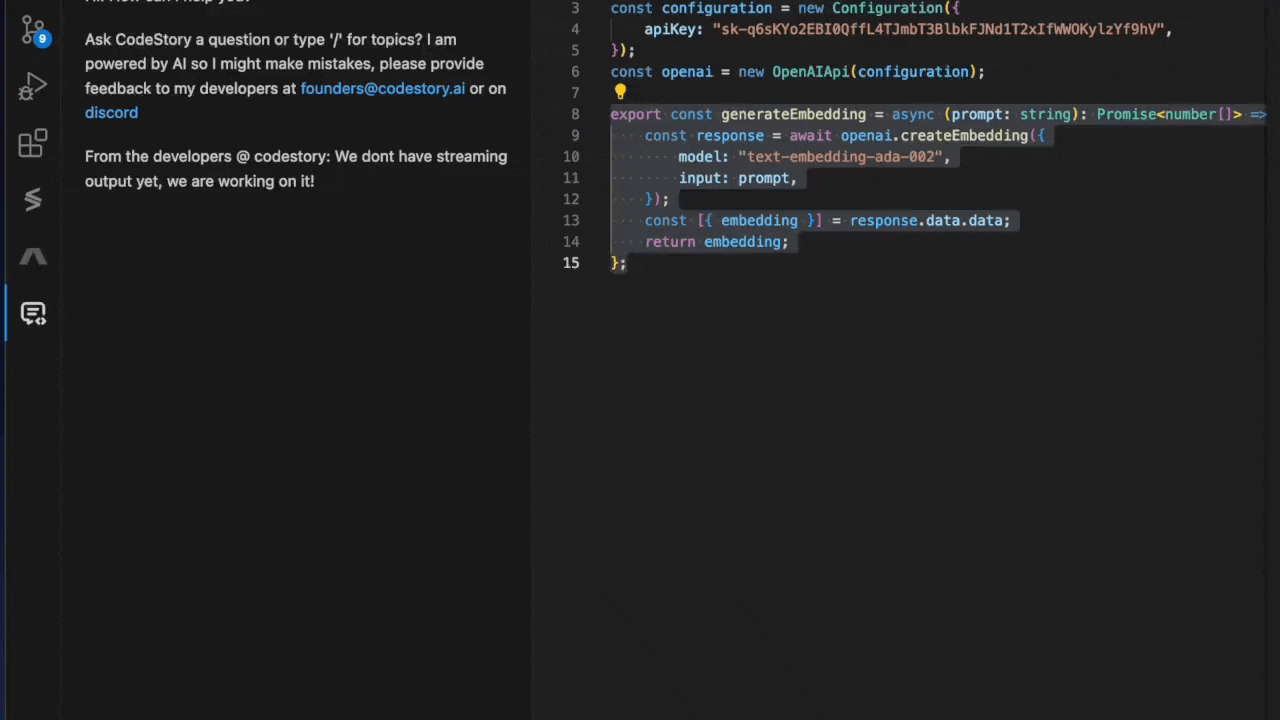 Streaming output